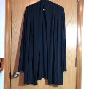 Grace Lightweight Black Swing Cardigan Overshirt Jacket Excellent Condition 3X